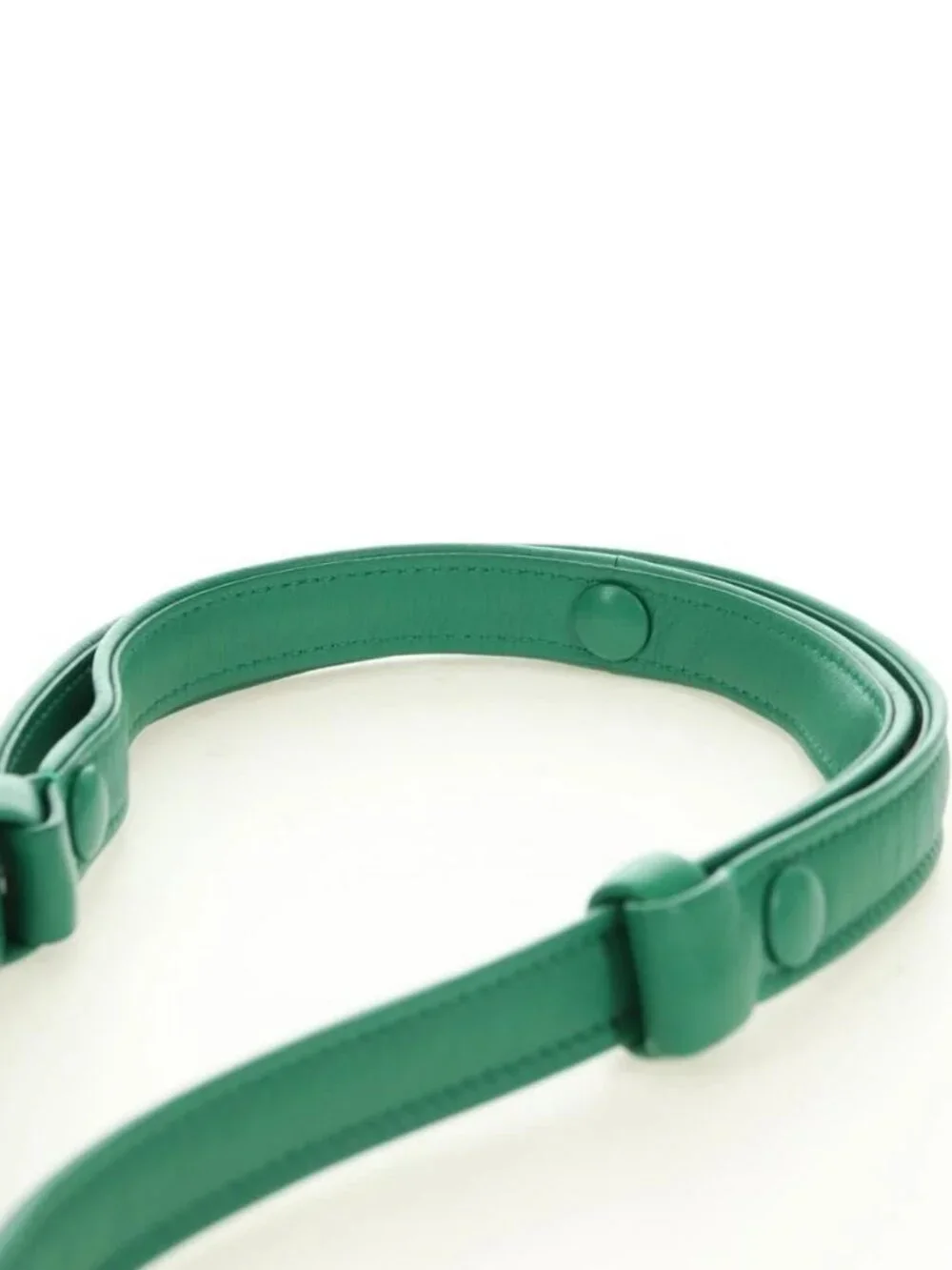 PRADA Hand Bag Leather 2way Green Silver Auth